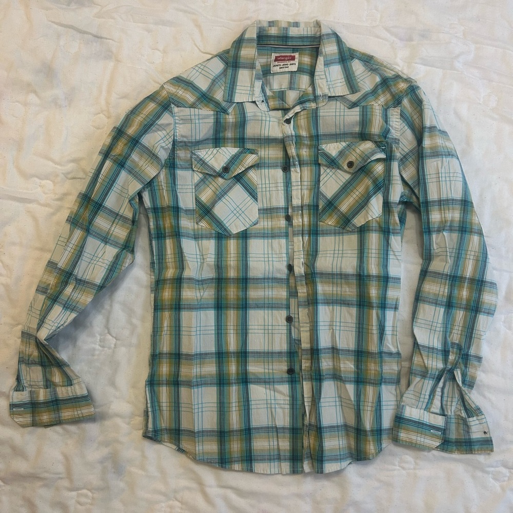 Plaid Wrangler dress button down